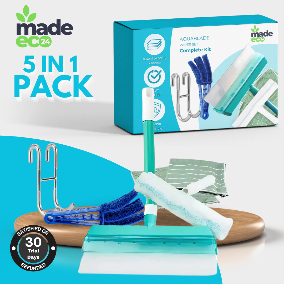 AquaBLADE™ – Recyclable Silicone Window Squeegee Kit 5 IN 1 PACK