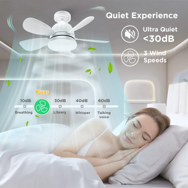 Socket Ceiling Fan Light with Remote Control