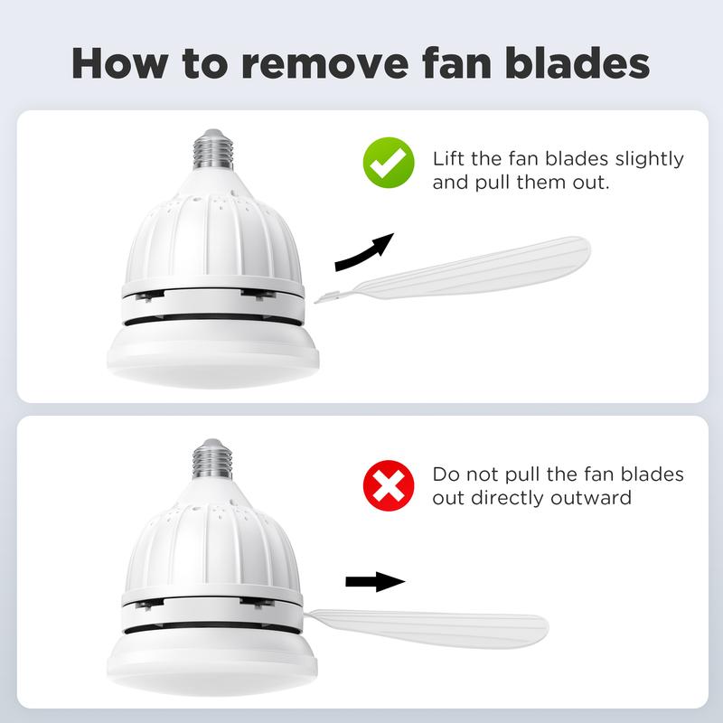 Socket Ceiling Fan Light with Remote Control