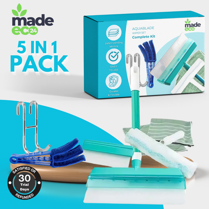 AquaBLADE™  – Recyclable Silicone Window Squeegee Kit 5 IN 1 PACK