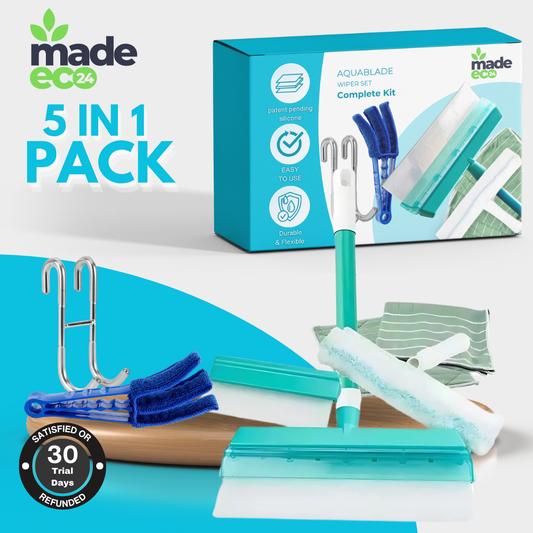 AquaBLADE™  – Recyclable Silicone Window Squeegee Kit 5 IN 1 PACK