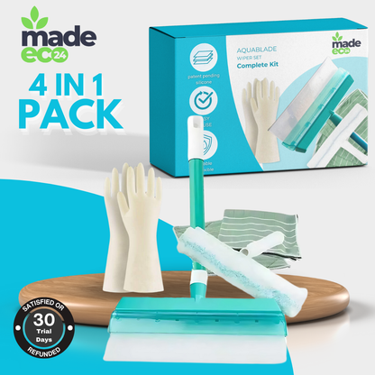 AquaBLADE™  – Recyclable Silicone Window Squeegee Kit 4 IN 1 PACK