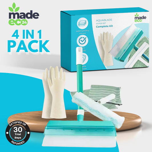 AquaBLADE™  – Recyclable Silicone Window Squeegee Kit 4 IN 1 PACK