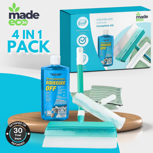 AquaBLADE™  – Recyclable Silicone Window Squeegee Kit 4 IN 1 PACK