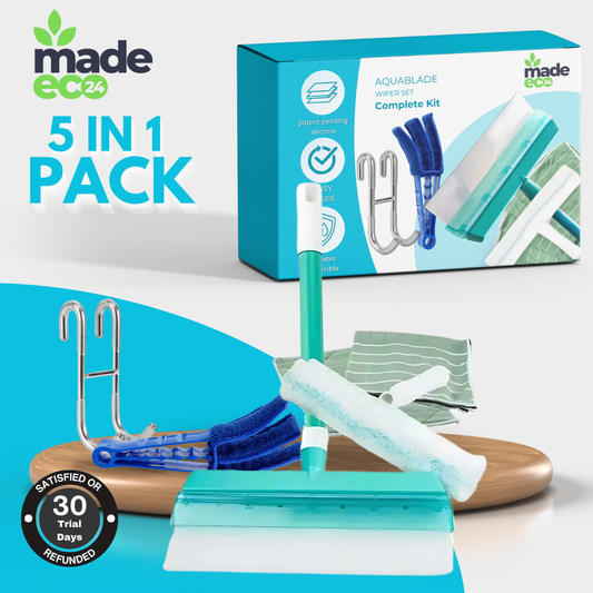 AquaBLADE™  – Recyclable Silicone Window Squeegee Kit 5 IN 1 PACK