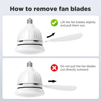 Socket Ceiling Fan Light with Remote Control
