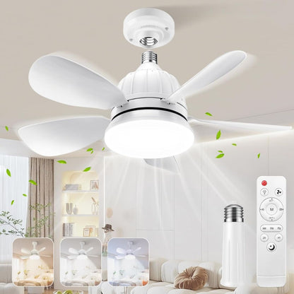 Socket Ceiling Fan Light with Remote Control